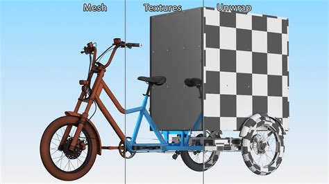 D Commercial Grade Electric Trike With Cargo Box Rigged Turbosquid