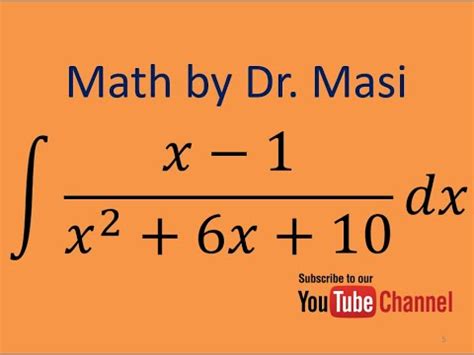 How To Integrate X 1 X 2 6x 10 Integration By Substitution