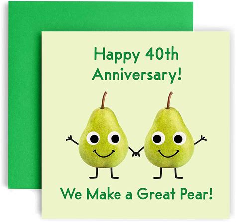 Amazon Huxters 40th Anniversary Card We Make A Great Pear