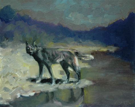 The Lone Wolf Painting at PaintingValley.com | Explore collection of ...