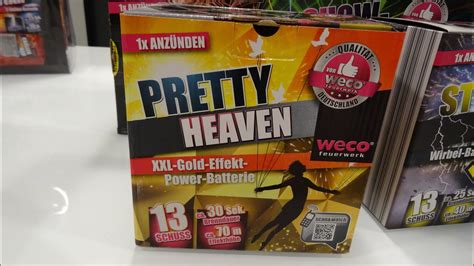 Pretty Heaven Von Weco Feuerwerk Xxl Gold Effekt Power Batterie Lidl