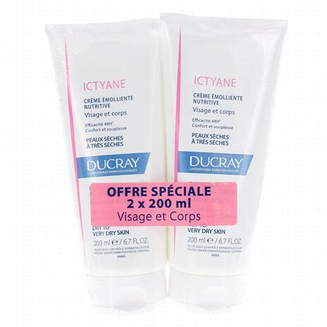 Ducray Ictyane Crème émolliente Nutritive Lot De 2 Tubes 200ml