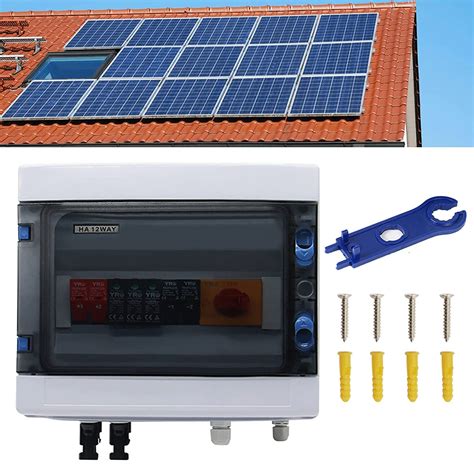 Treesunshine Solar PV Combiner Box 32A DC 1000V 2 String Solar