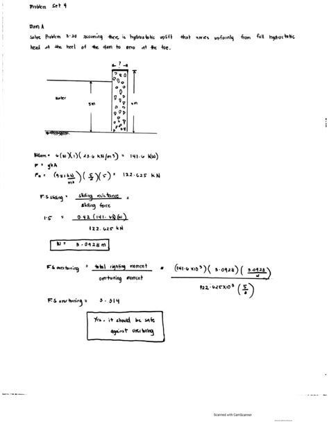 Solution Fluid Mechanics Solved Problems Hydraulics Dams Studypool