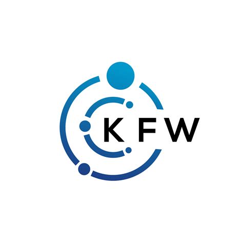 KFW letter technology logo design on white background. KFW creative initials letter IT logo ...