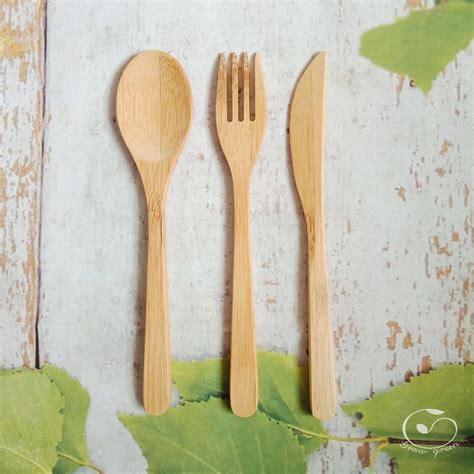 Reusable Bamboo Cutlery Bamboo Knife Fork And Spoon Eco Green Friendly