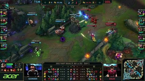 TSM Vs UOL 2017 Rift Rivals Day 1 NA Vs EU LOL Esports Phoenix1 Vs