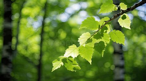 Tree Birch Leaf Stock Illustration Illustration Of Sunlight