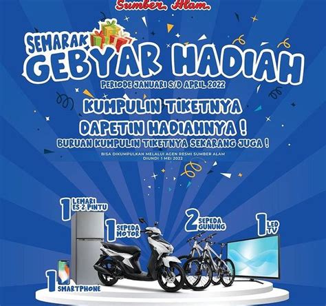 Undian Tiket Bus Sumber Alam Berhadiah Motor Sepeda Kulkas TV Dll