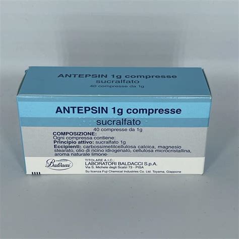 АНТЕПСИН / ANTEPSIN таблетки 1 г №40 (Сукральфат) LABORATORI BALDACCI ...