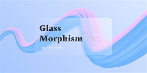 Glassmorphism Background Gradient Wave Line With Realistic Frame Glass Morphism Effect For