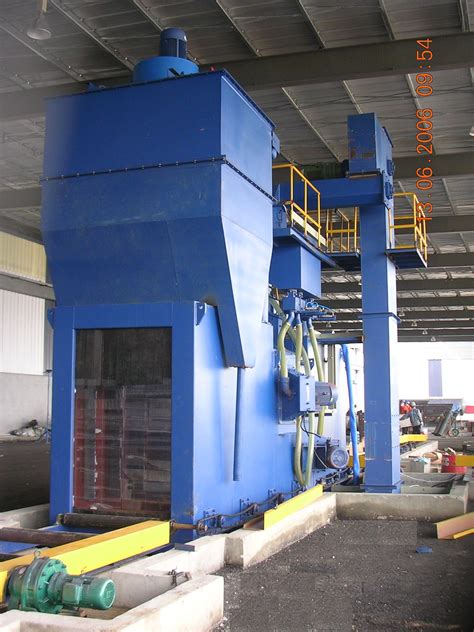 Steel Structure H Beam Shot Blasting Machine Roller Conveyor Sand