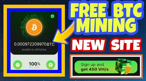 NEW FREE BTC MINING SITE 450 VHS FREE BONUS MINING SPEED 2024