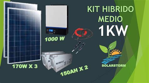 Kit Solar Fotovoltaico 1000w Híbrido Medio Solarstorm