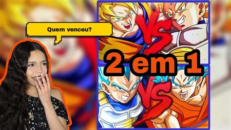 React Em Goku Vs Vegeta E Goku Vs Vegeta Duelo De Tit S