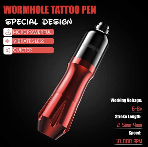 Kit Pen Maquina Rotativa Wormhole Tattoo Tatuaje Tatuar Env O Gratis