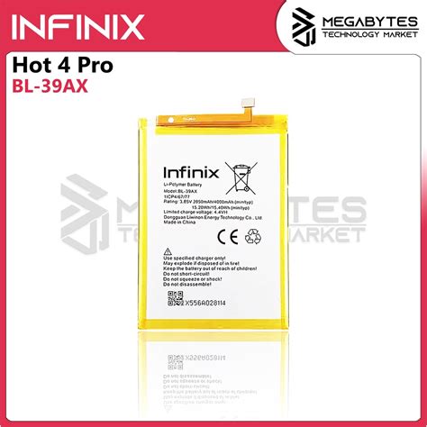 Original Infinix Hot 4 Pro Battery X556 BL 39AX High Quality Shopee