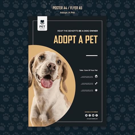 Free Psd Adopt A Pet Concept Poster Template