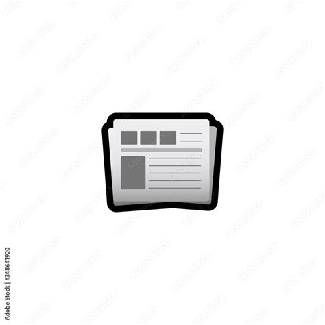 Newspaper Vector Icon. News Isolated Emoji, Emoticon Illustration Stock ...