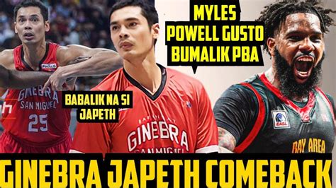 PBA LIVE GINEBRA JAPETH AGUILAR GOODNEWS BABALIK NA MYLES POWELL