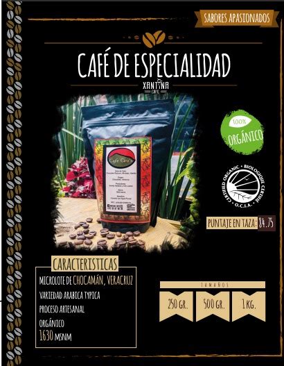 Café de Especialidad Artesanal de Chocamán Veracrúz Molido o en grano