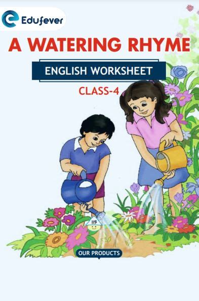 CBSE Class 4 English A Watering Rhyme Worksheet With Solutions