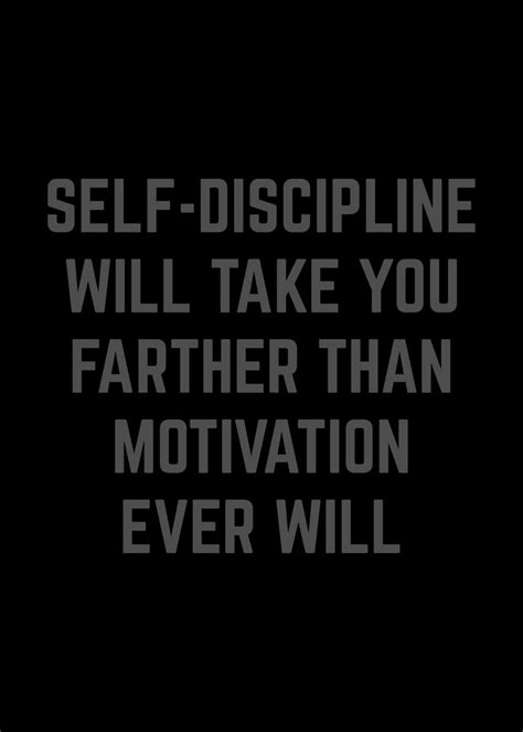 Self Discipline Poster Picture Metal Print Paint By Albran Karan