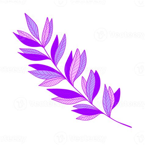 Purple Leaves Illustration Vivid Leaves Natural 15072211 Png