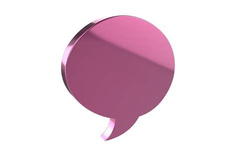 Realistic 3d Speech Bubble PNG Transparent Background Design Template