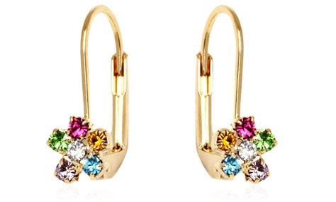 Kids 18k Gold Plated Earrings Groupon Goods