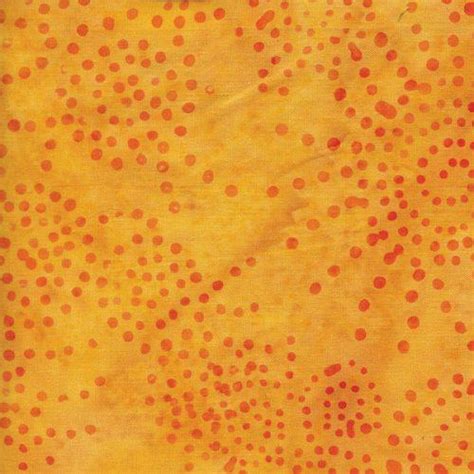 Full Bloom Light and Dark Orange Dots Batik Fabric by Barbara Persing ...