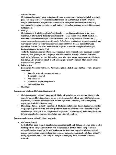 Blefaritis Pdf Kesehatan Holistik Sains And Matematika