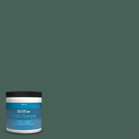 BEHR PREMIUM PLUS 8 Oz M440 7 Rainforest Satin Enamel Interior