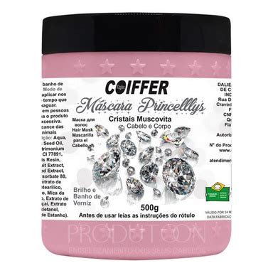 Máscara Princelllys Cristais Muscovita 500g Dalie Coiffer Shopee Brasil