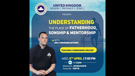 Understanding The Place Of Fatherhood Sonship Mentorship Part 2