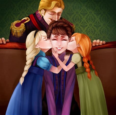 Elsa and Anna with Queen Iduna and King Agnarr - Frozen Fan Art ...