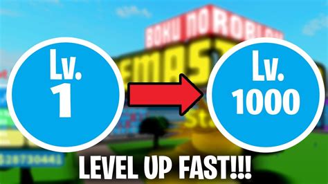 How To Level Up From 1 1000 Fast Leveling Guide Boku No Roblox