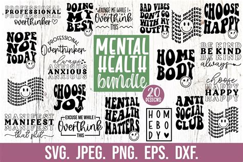 Mental Health Svg Bundle Graphic By Happyheartdigital · Creative Fabrica