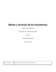 Modulo Bienes Y Servicios De Los Ecosistemas Docx Bienes Y