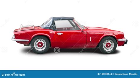 Classic Red Triumph Spitfire Isolated On White Stock Photo Image Of