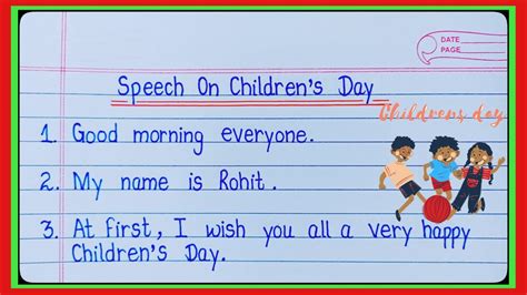 10 Line Speech On Childrens Day In Englishspeech On Childrens Day