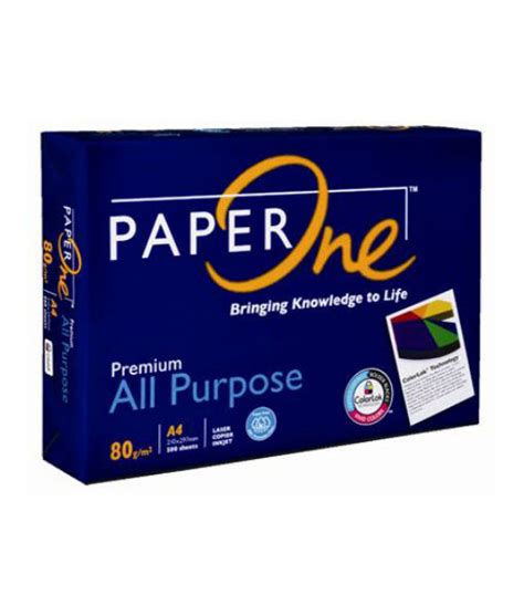 Paper One All Purpose Blue Copier Paper A4 80 GSM 500 Pc FP Media