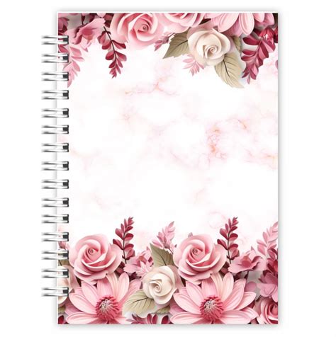 Caderno A5 Floral 3 Gb Paper Encadernação Criativa