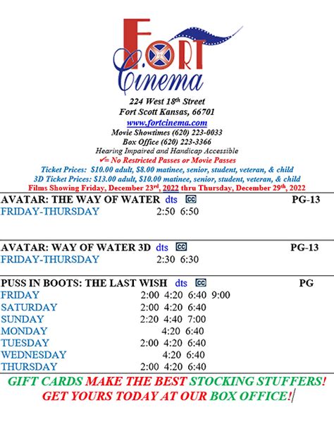 This Weeks Showtimes | Fort Cinema