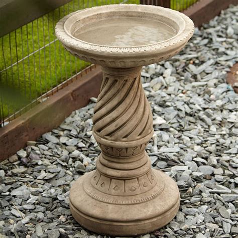 Pedestal Stone Bird Baths: Made in Stone or Concrete - Bird Barn