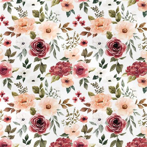 Floral White Hopland Fabrics