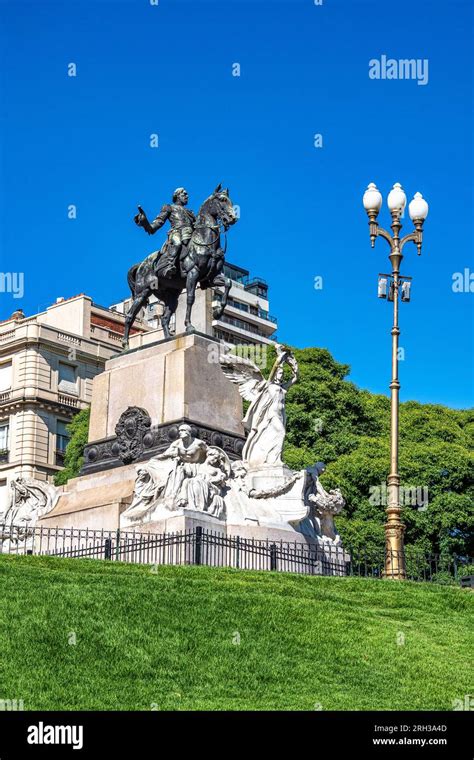 Bartolome Mitre Statue At Plaza Mitre Mitre Square In Buenos Aires