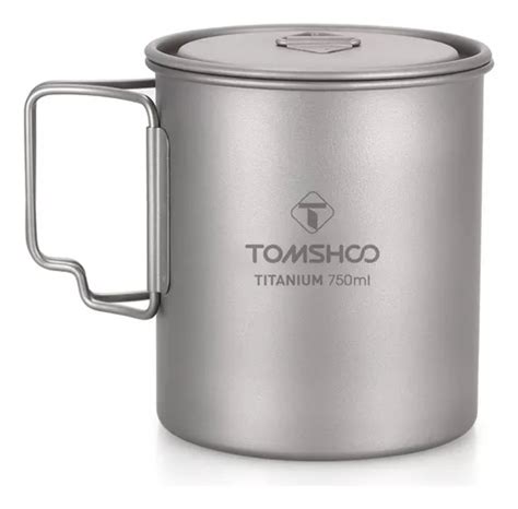 Taza Tomshoo Ultraliviana De Titanio De 750 Ml Para Camping Cuotas