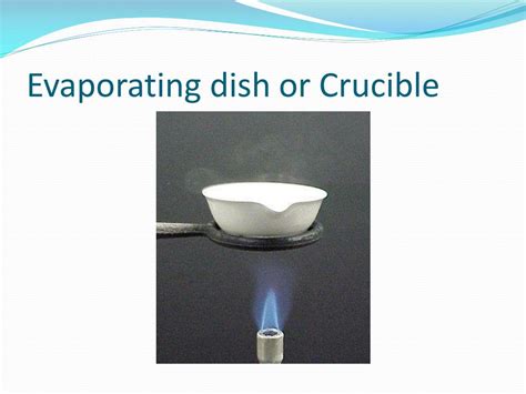 Ring Stand With Bunsen Burner And Evaporating Dish