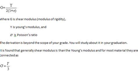 Shear Modulus Equation